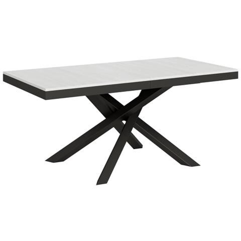 Tavolo Allungabile 90x180/284 Cm Volantis Evolution Telaio Antracite - Bianco Frassino - Foto 1