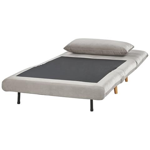 Divano Letto Singolo Setten Velluto Grigio Chiaro - Foto 5