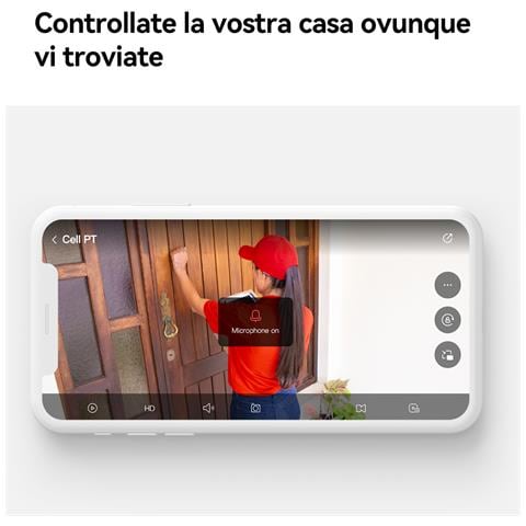 Cell PT Kit - Telecamera da Esterno a batteria con risoluzione 2K (3MP), Rilevamento Movimento /Umano, Visione Notturna a Colori, Audio Bidirezionale, IP66 - Foto 2