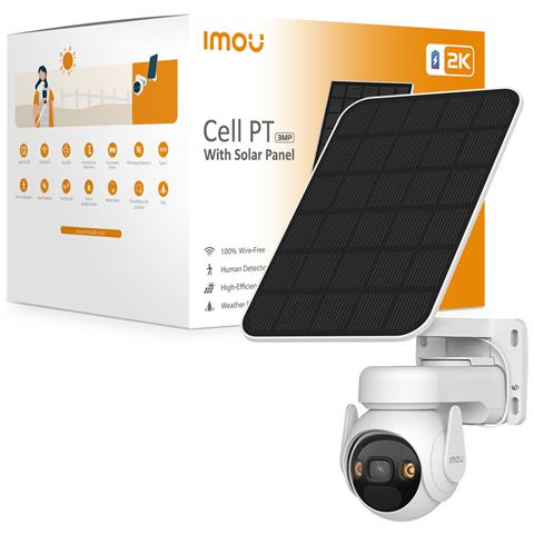 Cell PT Kit - Telecamera da Esterno a batteria con risoluzione 2K (3MP), Rilevamento Movimento /Umano, Visione Notturna a Colori, Audio Bidirezionale, IP66 - Foto 1