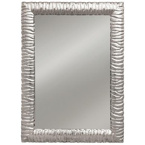 Specchiera Rettangolare Moderna Colore Argento 70 X 100 X 5 Cm - Foto 1