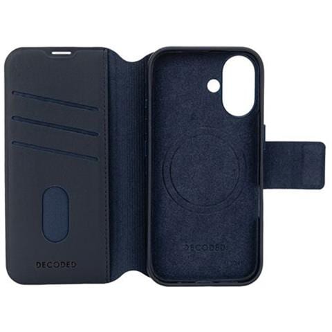 Custodia Per Iphone 16 Folio Magsafe Con Portacarte E Cover Amovibile, Blu Scuro - Foto 2