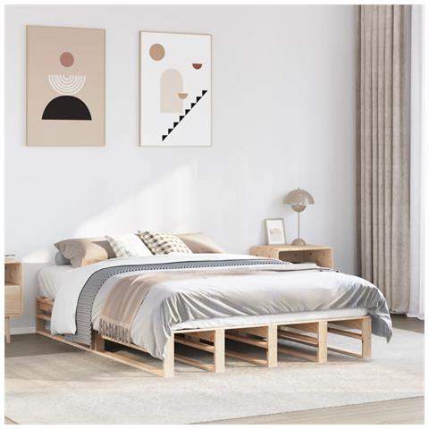 Letto Senza Materasso 120x190 Cm In Legno Massello Di Pino - Foto 1