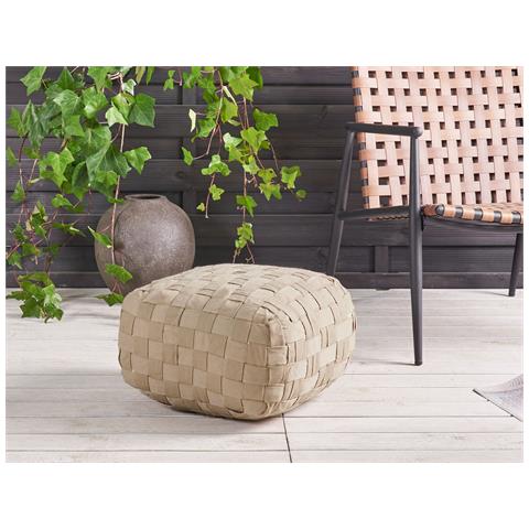 Pouf Bodla Materiale Sintetico Beige - Foto 1