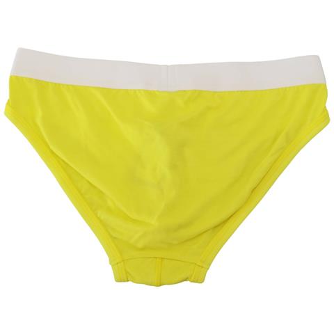 Intimo Uomo Slip Modale Elasticizzato Con Logo Giallo Bianco - It5 - M - Foto 3