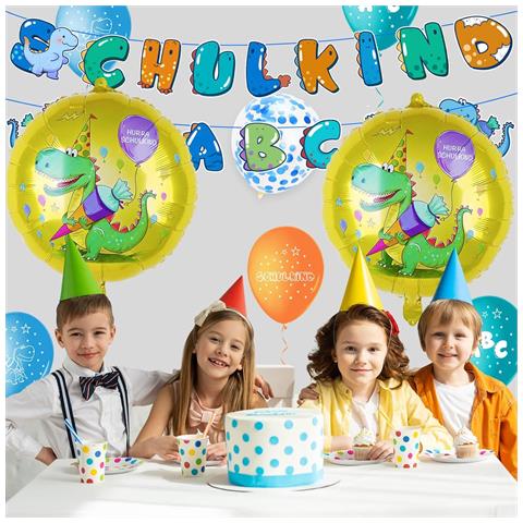 Set Di Palloncini Blu Dinosauro 30 Pezzi Decorazione - Foto 6