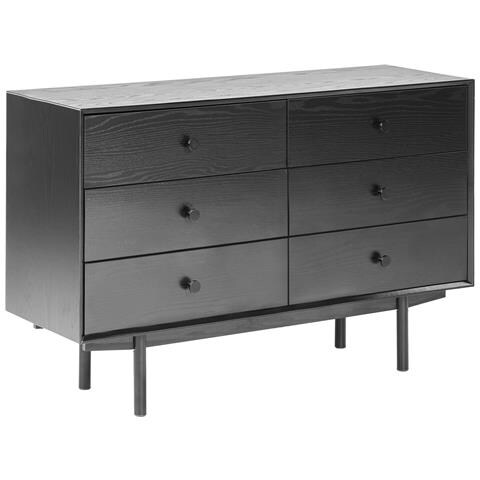 Cassettiera 6 Cassetti Nero Alcester - Foto 2