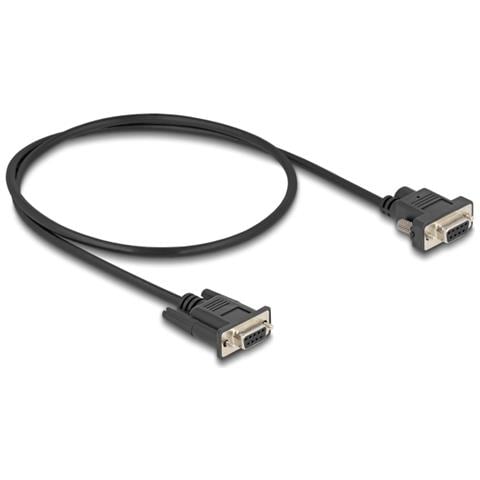 Cavo seriale RS-232 da D-Sub9 femmina a D-Sub9 femmina Connessione di alimentazione al pin 9 da 0,5 m - Foto 1