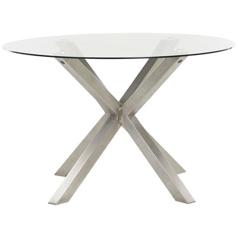 Tavolo Da Pranzo Da Giardino Maletto 120 Cm 120 Cm Vetro Argento - Foto 2