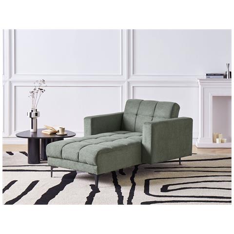 Chaise Longue Alnes Tessuto Verde Scuro - Foto 1