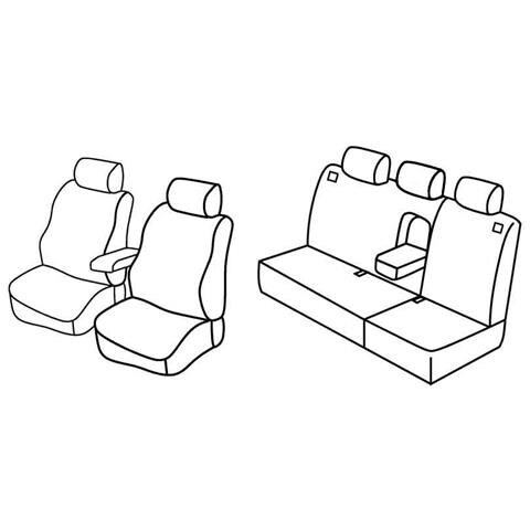 Set Coprisedili Superior - Nero/grigio - Compatibile Per Volkswagen Golf Iv Variant (04/99>05/06) Dal 2000 - Foto 1