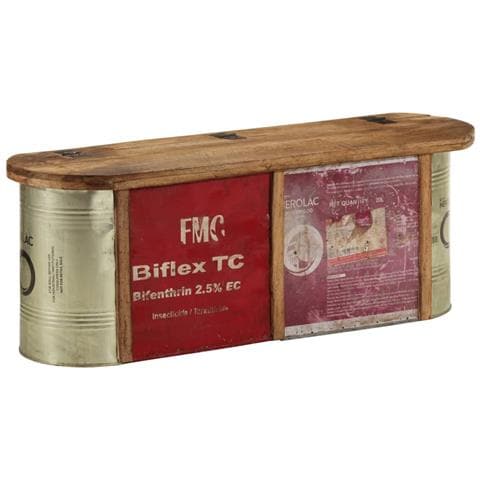 Panca Portaoggetti/credenza 120x30x40cm Legno Massello Recupero - Foto 1