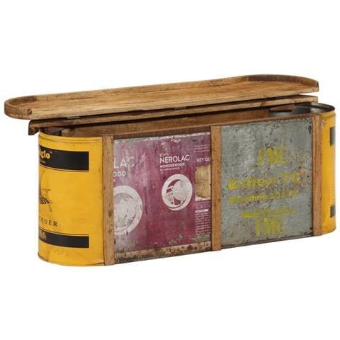 Panca Portaoggetti/credenza 120x30x40cm Legno Massello Recupero - Foto 3