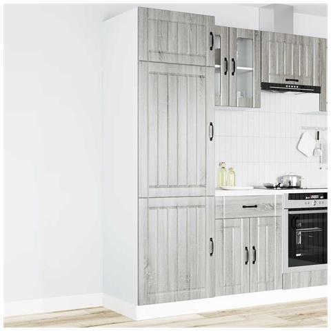 Armadio Da Cucina Lucca Grigio Sonoma In Legno Multistrato - Foto 2