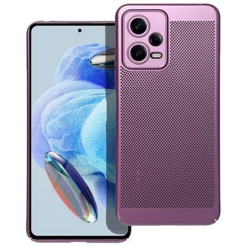 Custodia Back Cover Shell Rigida Antiscivolo Traforata Per Xiaomi Redmi Note 12 5g Purple - Foto 1