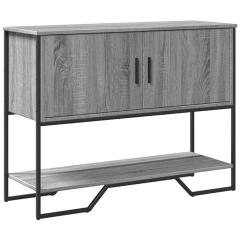 Tavolo Consolle Grigio Sonoma 100x35x74,5 Cm In Truciolato - Foto 2