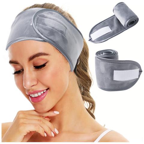 Nuovo Cerchietto Per Trucco Double-face - Comfort Ottimale Grey - Foto 1