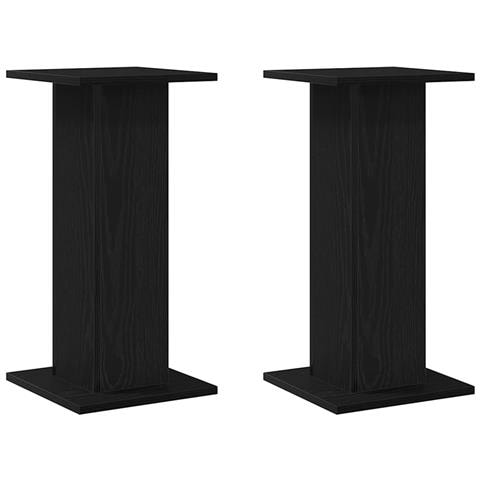 Supporti per Altoparlanti Rovere Nero 30x30x60 cm - Foto 1
