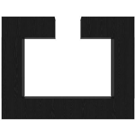 Set di mobili TV a parete in rovere nero 8 pezzi in legno truciolare, Supporto TV in rovere nero 80x30x30 cm in legno truciolare, Mobile TV a parete - 2 pezzi in rovere nero, 30.5x30x90 cm in legno truciolare, Mobili TV 2 pezzi in rovere nero 100x30x3 - Foto 9