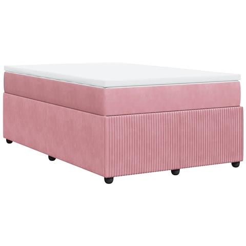 Giroletto a Molle con Materasso Rosa 120x190 cm in Velluto - Foto 9