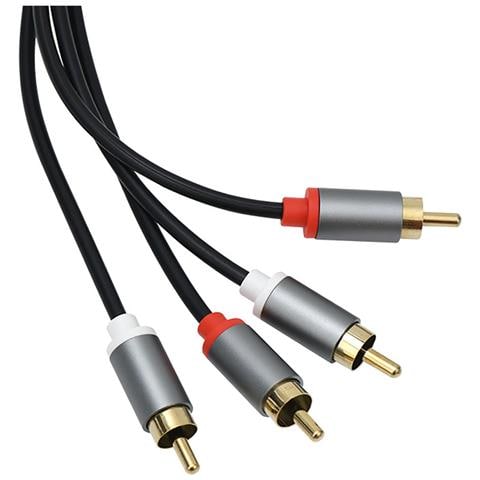Cavo Audio Da 2 Rca A 2 Rca A Doppia Schermatura Con Connettori Placcati Oro 1,5 M - Foto 1