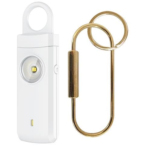 Allarme Di Sicurezza Personale Ricaricabile 130db Con Luce Led - Bianco - Foto 1