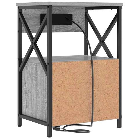 Armadio da Notte 2 pcs Grigio sonoma 40 x 31 x 60 cm - Foto 9