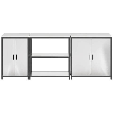 Set di Stoccaggio per Cucina 3 pcs Argento 240 x 50 x 92 cm - Foto 9