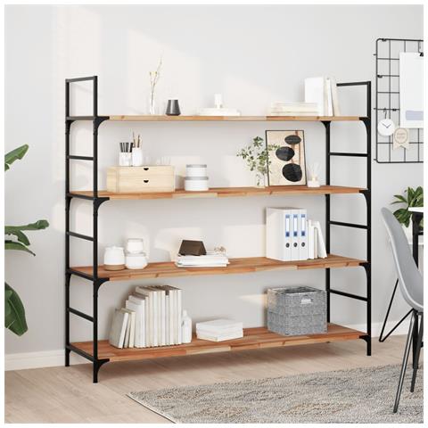 Ripiano a Parete 120x40x2cm Legno Massello Acacia Rifinito Olio - Foto 2