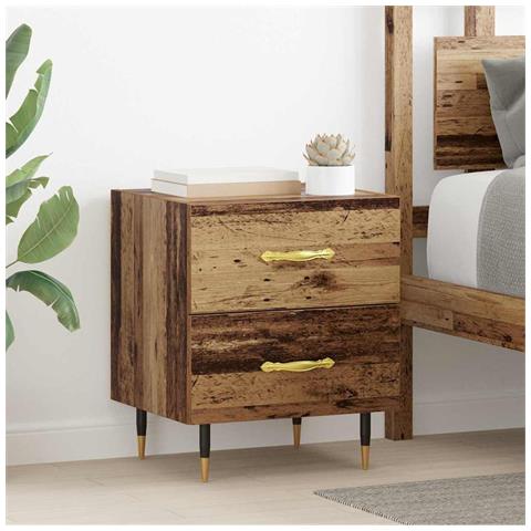 Armadio da Notte 2 pcs Legno vecchio 40 x 35 x 47,5 cm - Foto 2