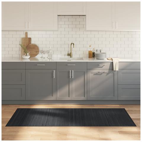 Tappeto Rettangolare Grigio 80x200 cm in Bambù - Foto 2