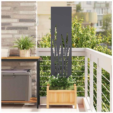 Schermo per privacy in giardino Traforo Antracite 32 x 140 cm - Foto 2