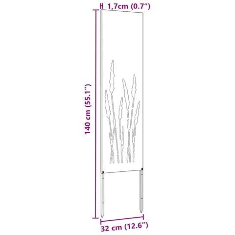 Schermo per privacy in giardino Traforo Antracite 32 x 140 cm - Foto 9