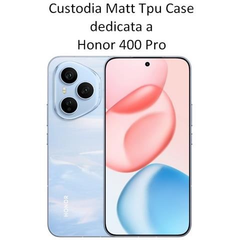 Custodia Tpu Silicone Cover Case Per Honor 400 Pro Black - Foto 2