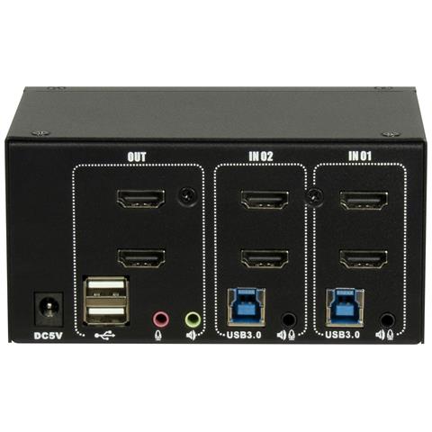 AS-22HUS switch per keyboard-video-mouse (kvm) Nero - Foto 5