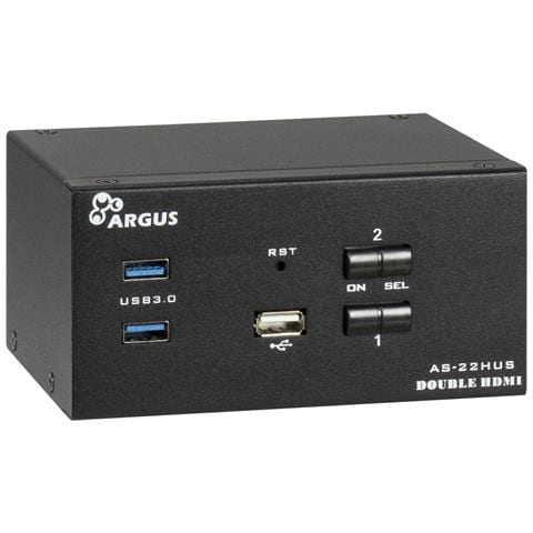 AS-22HUS switch per keyboard-video-mouse (kvm) Nero - Foto 1