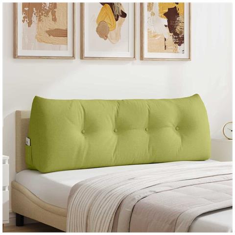 Cuscino per Schiena Verde chiaro 140 x 24 x 50 cm Tessuto - Foto 2