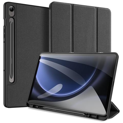 Cover per Galaxy Tab S10 Lite / S10 FE / Tab S9 FE - Pelle /PU, Nero - Foto 1