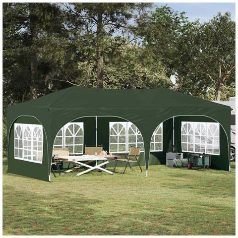 Tenda per feste a pop-up 575 x 288 x 245 cm Verde - Foto 2