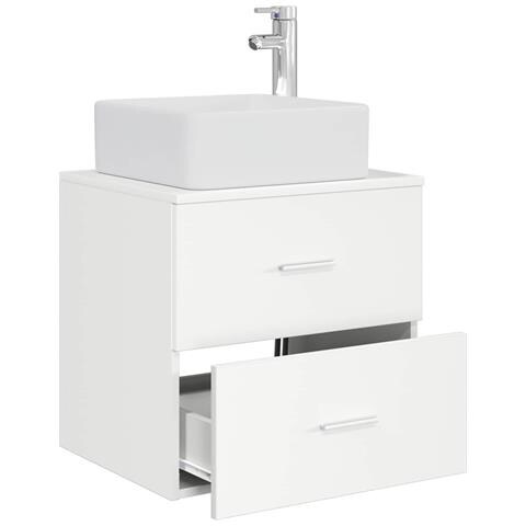 Mobile Lavabo da Parete Bianco 53 x 34,5 x 63 cm - Foto 2