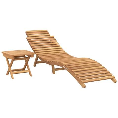 Lettino da sole 2 pcs Marrone 198 x 55 x 58,5 cm - Foto 1
