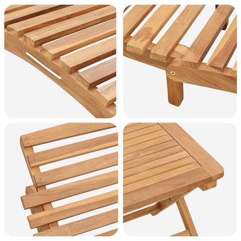 Lettino da sole 2 pcs Marrone 198 x 55 x 58,5 cm - Foto 9