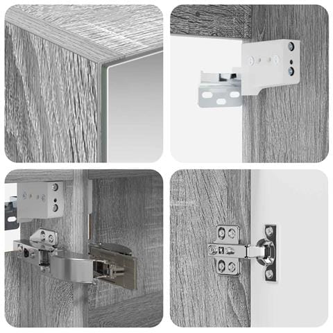 Set di Armadi da Bagno 5 pcs Sonoma grigio Legno ingegnerizzato - Foto 9