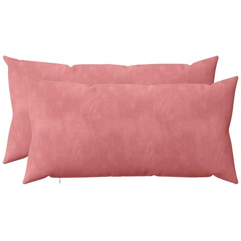 Cuscino con cuscino HEERLEN 2 pz Rosa Velluto - Foto 1