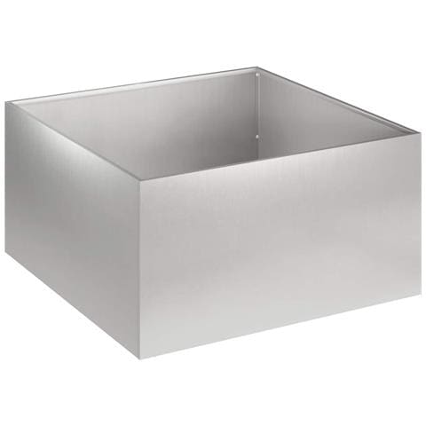 Vaso da giardino Argento 60 x 60 x 30 cm Acciaio Inox - Foto 1
