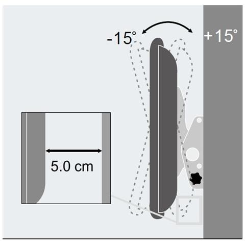 ICA-PLB 131L Supporto a Parete per Schermi LED / LCD / PLASMA 40-65'' Portata Max 60Kg - Foto 3