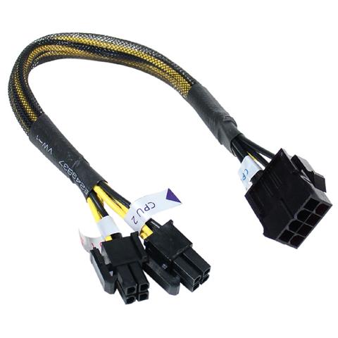 PSU extension cable splits 4+4, Maschio / femmina, 0,3m - Foto 1