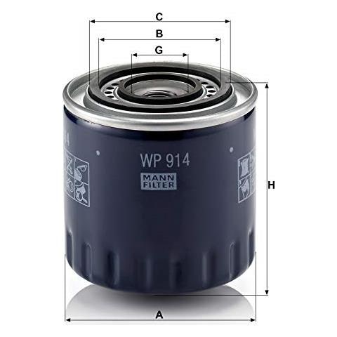 Mann Filter Wp 914 Filtro Olio - Foto 2