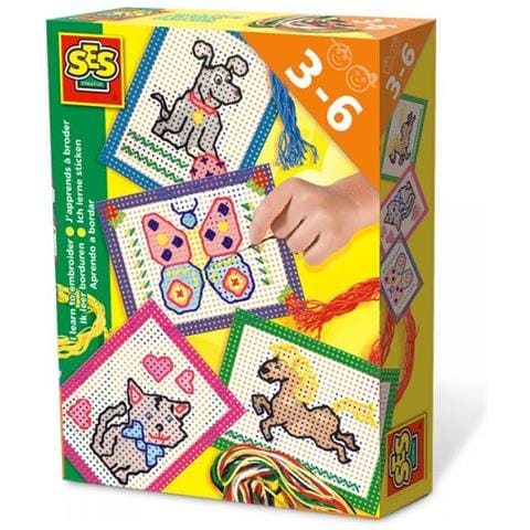 Ses Imparo A Ricamare (Children's I Learn To Embroider Set, Unisex, 3 To 6 Years, Multi-colour [14838])  - Foto 1