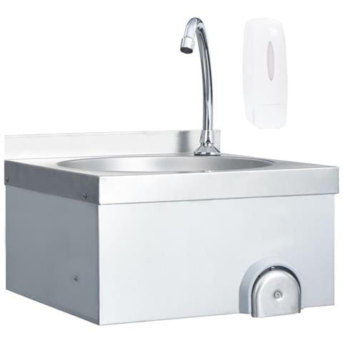 Lavandino Con Rubinetto E Dispenser Sapone In Acciaio Inox - Foto 1